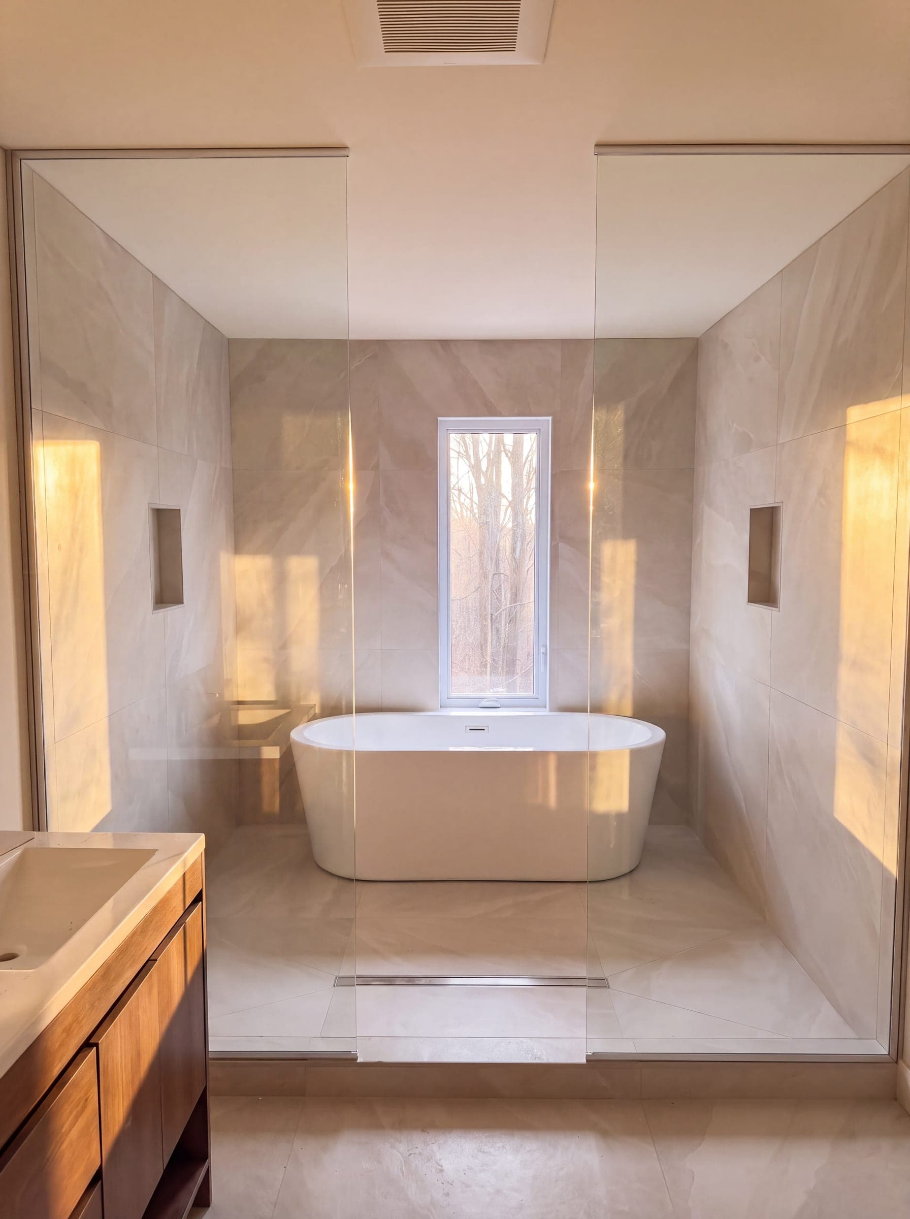 Glass partitions